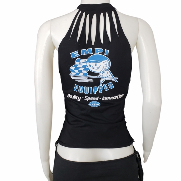 Empi Racing Team A-Cut Slashed Neck Tied Sides Top - Picture 5 of 7